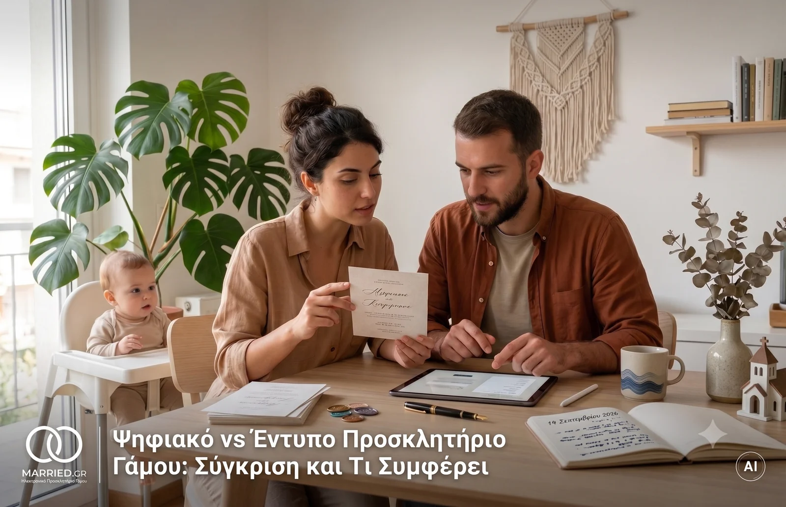 Ψηφιακό vs Έντυπο Προσκλητήριο Γάμου: Σύγκριση και Τι Συμφέρει