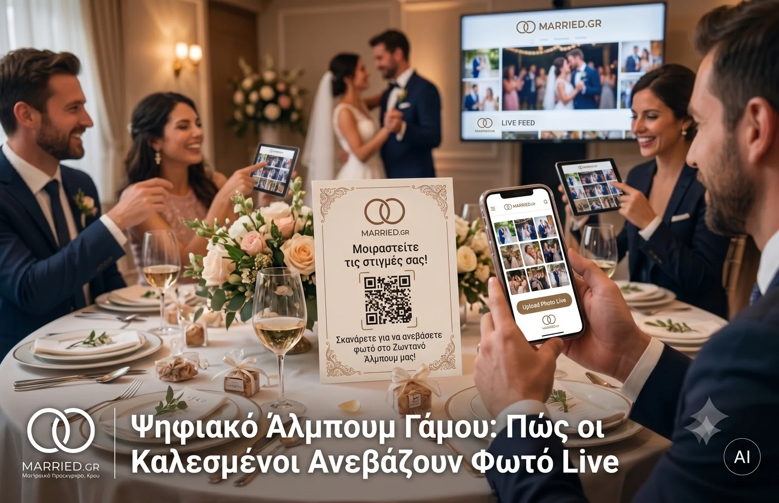 Ψηφιακό Άλμπουμ Γάμου: Πώς οι Καλεσμένοι Ανεβάζουν Φωτό Live